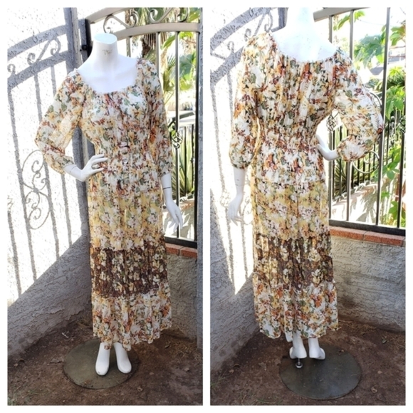 Anthropologie Boho. Olive Hill Floral Alexa‎ Dress - Picture 2 of 5